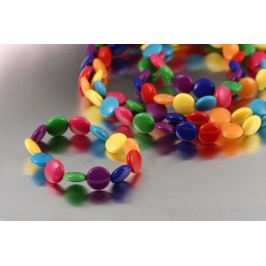 Náhrdelník s náramkem barevné lentilky 