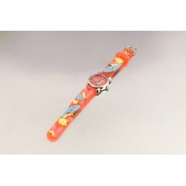 Hodinky dětské s motýlky - oranžové Hodinky dětské s motýlky - oranžové