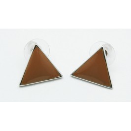 Náušnice Triangle - hnědé
